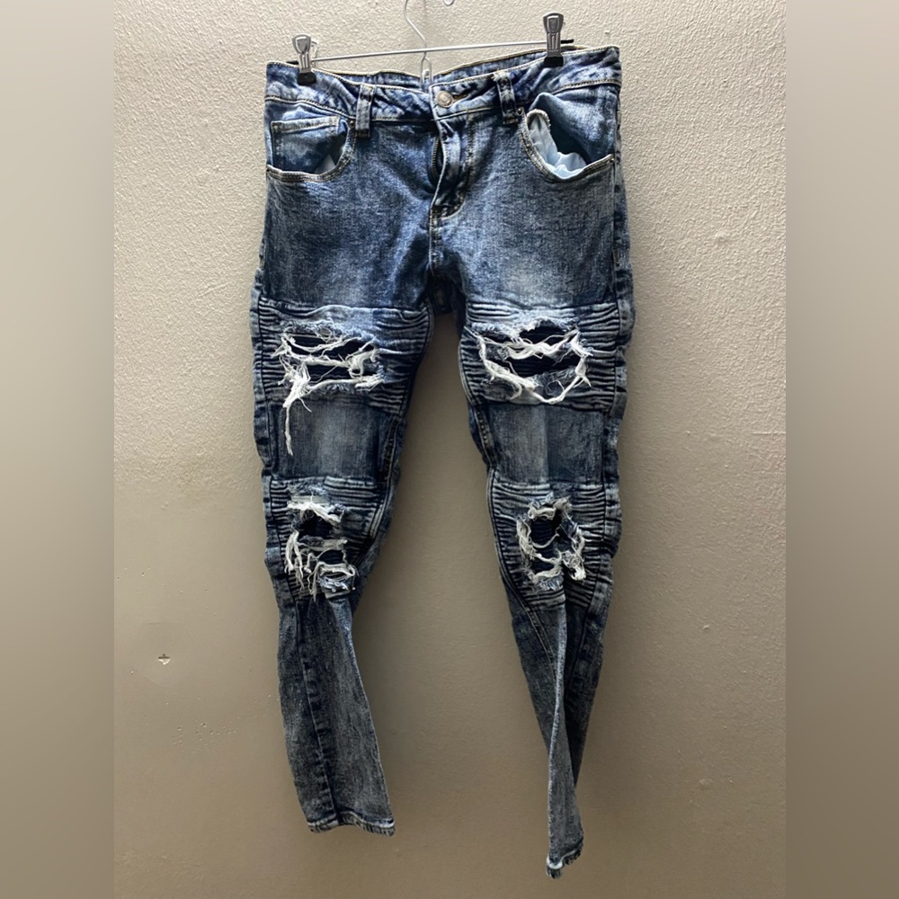 Mens Rue 21 30/32 Distressed Jeans Tote9